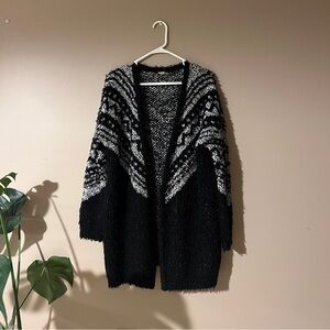 Ecote Black and White Women's Cardigan
